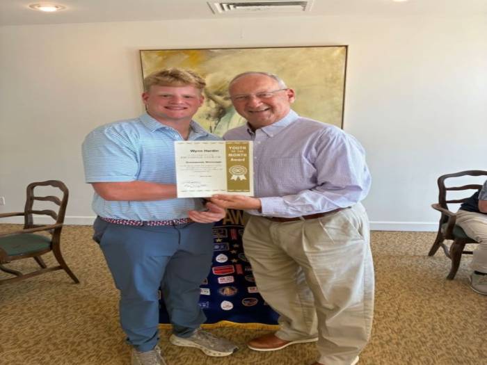Wynn Hardin Selected as March 2026 Greenwood Exchange Club Student of the Month